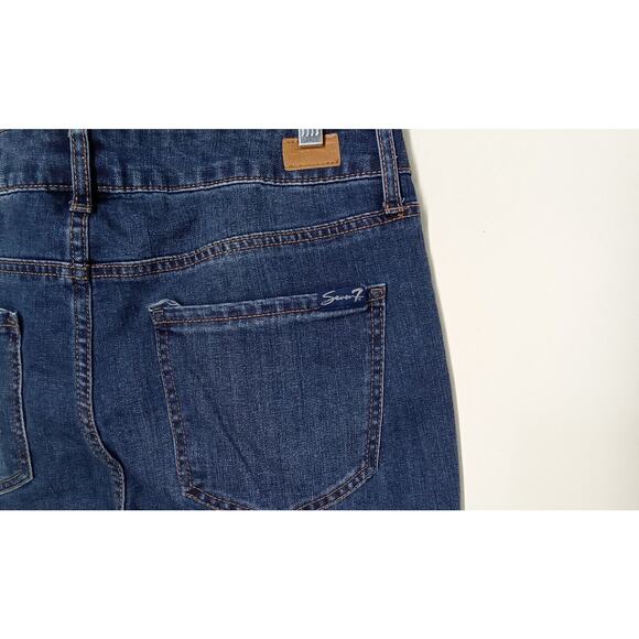 Seven Jeans Womens 10 Blue Dark Wash Weekend Slim Fit - Picture 5 of 9
